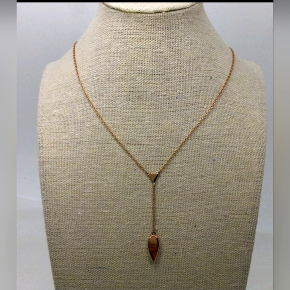 Stella & Dot Jewelry - Stella & Dot Rose Goldtone Lariat Necklace NWOT 18"